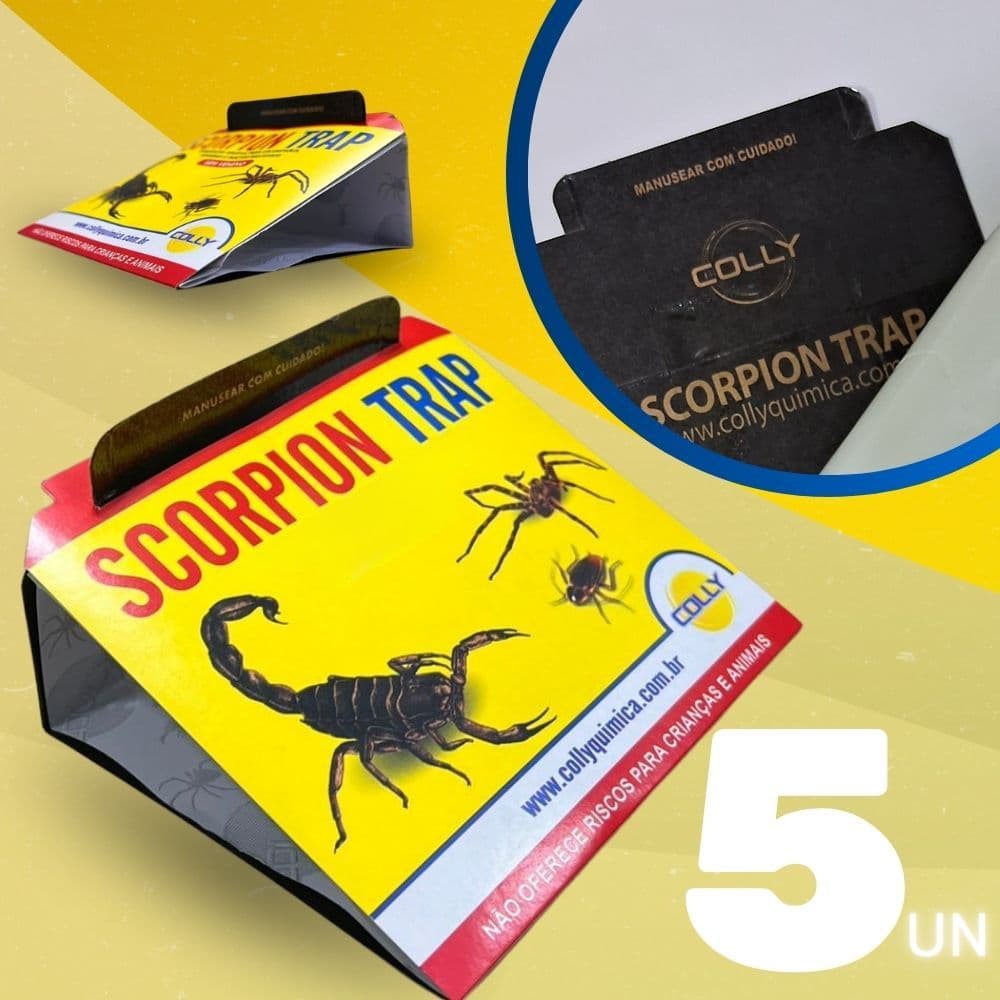 Armadilha Scorpion Trap Kit 5 Placas Adesivas para Uso Diário