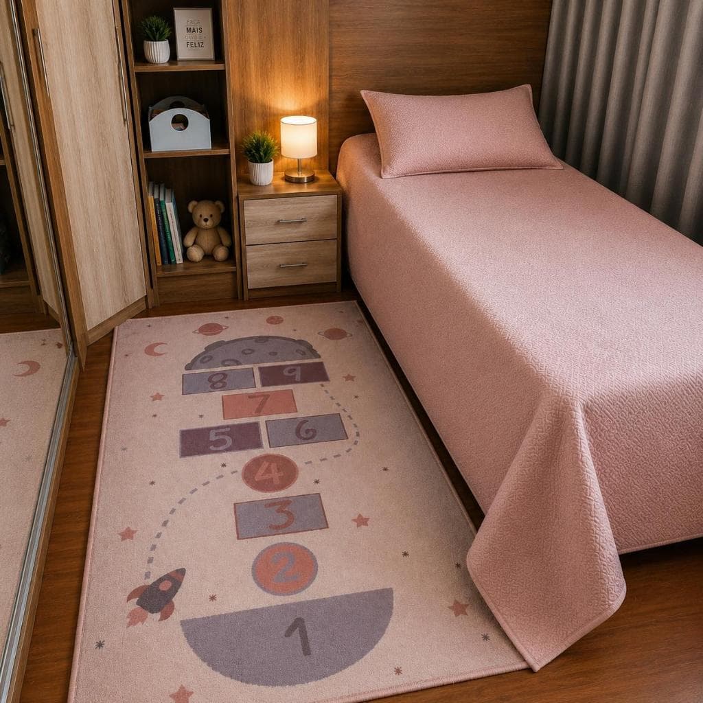 Tapete Infantil Macio Para Quarto Menino Menina Bebê Decorativo Premium 1,00x1,50 Elegante e Luxuoso