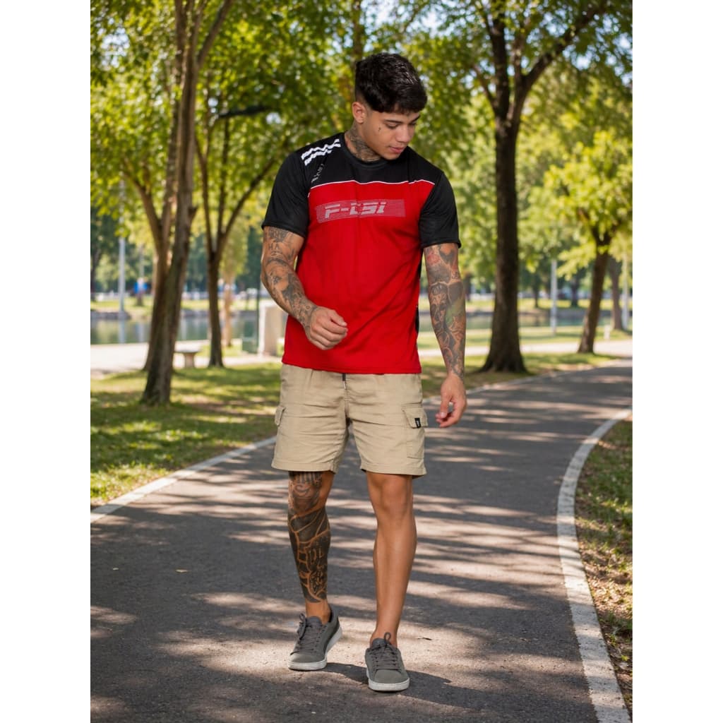 kit 5 camisa masculina poliester manga curta esportiva estilo Academia