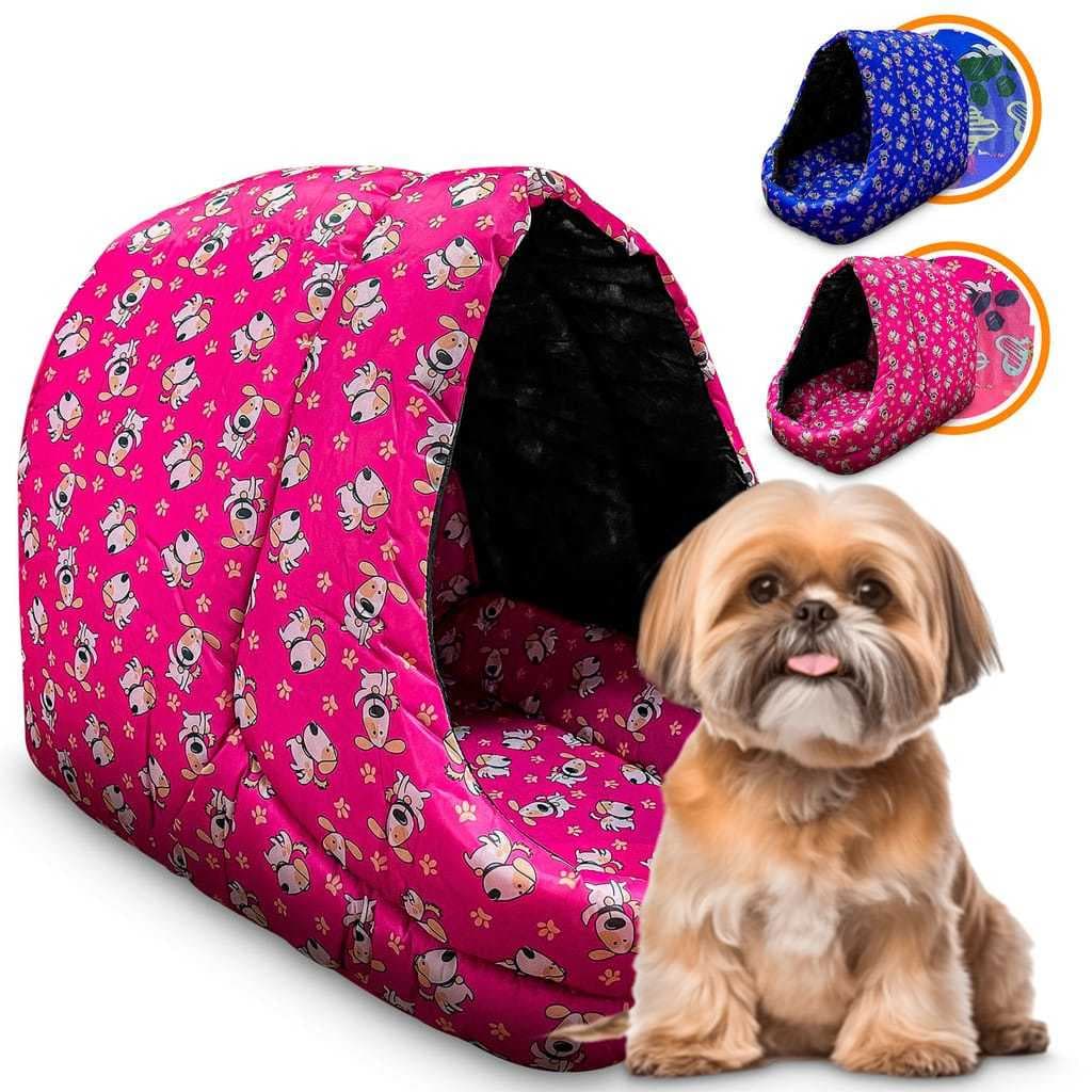 Cama Toca Cachorro Iglu Caminha Pet Cão e Gato - Toca Pet Almofada Confortável