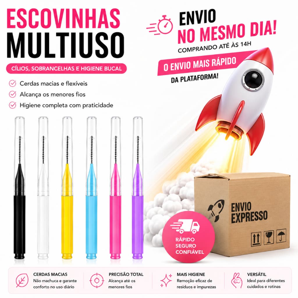 120 Escovinhas Multiuso – Brow Lamination & Limpeza Interdental