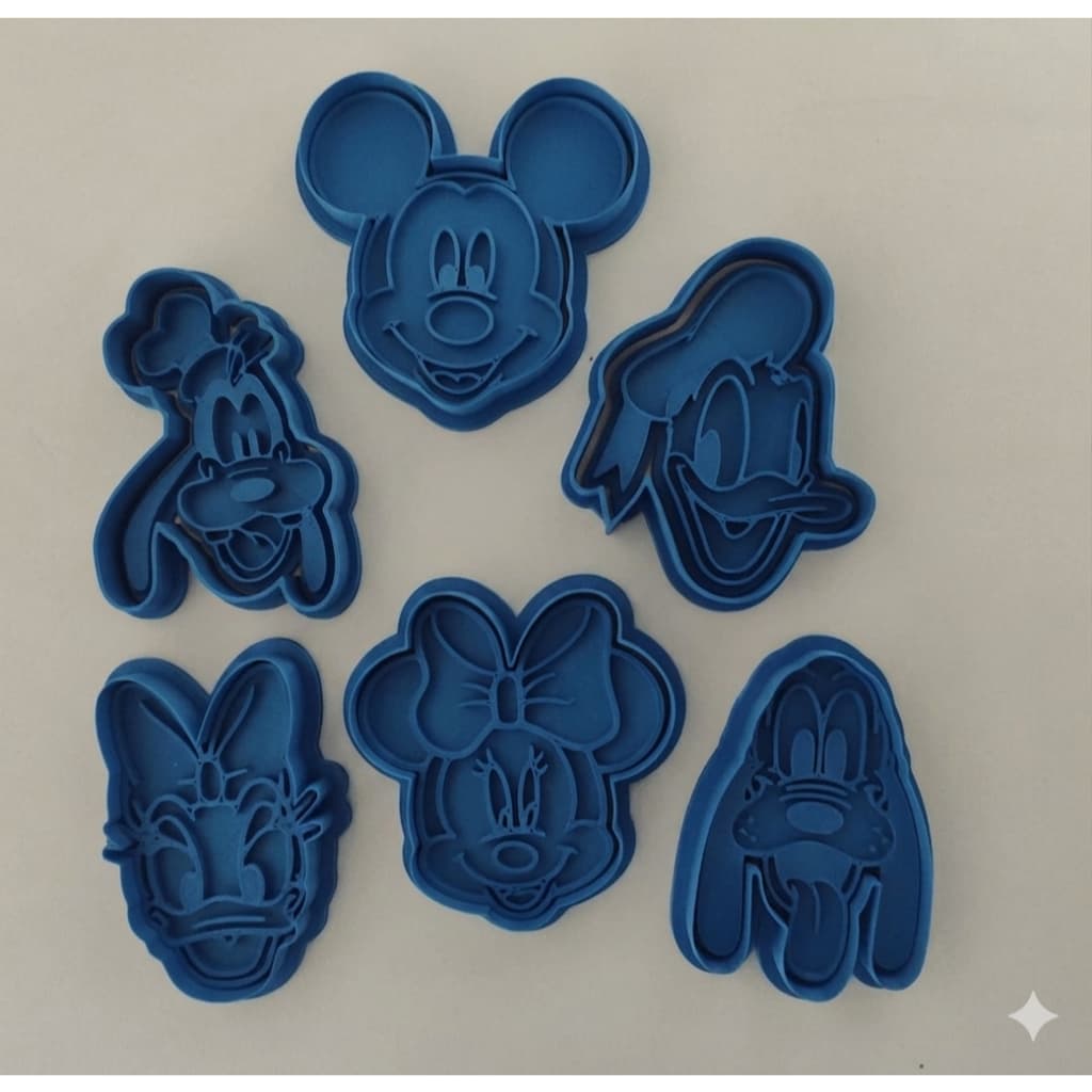 Kit 6 Cortador Marcador Disney Mickey Donald Pateta Pasta Americana