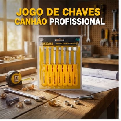 Jogo Chave Tipo Canhao 70mm 7 Pecas Resistente Uso Automotivo Manutencao