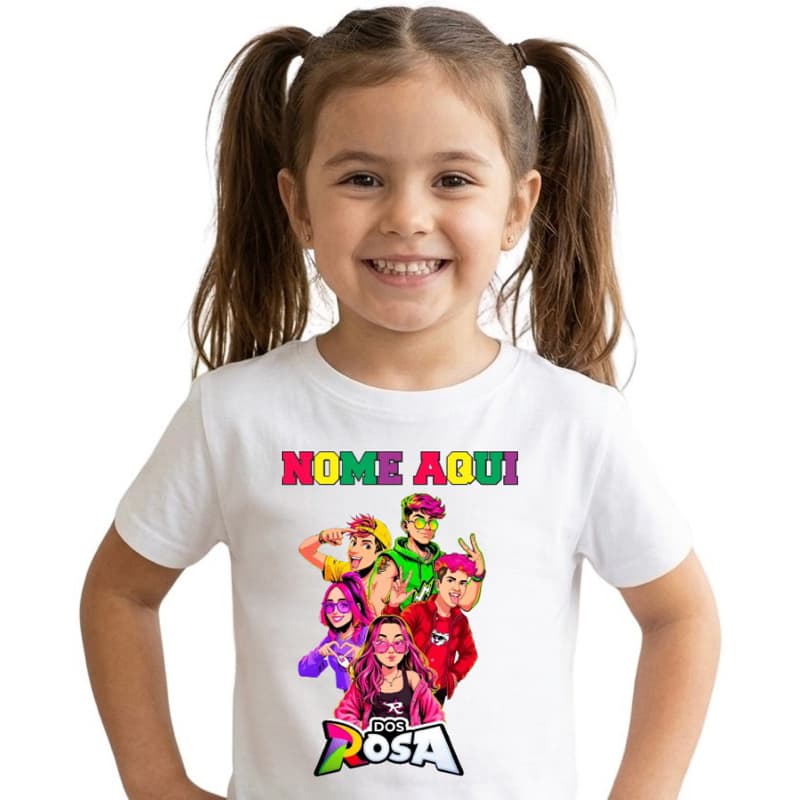 Camiseta Camisa T-shirt Blusa Unissex Infantil Youtubers Dos Rosa Luccas Neto