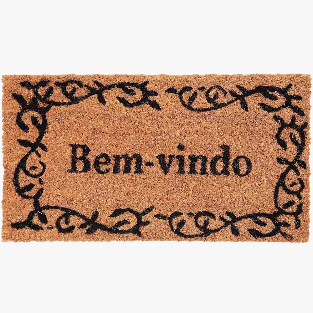 Tapete Porta de Entrada Tapete Entrada para Pés Capacho Bem Vindo Vibra de Coco Lar Doce Lar