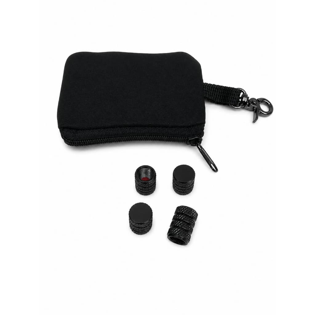 Tampa Bico Pneu Válvula Universal Carro/Moto/Bicicleta E Bolsa Portátil