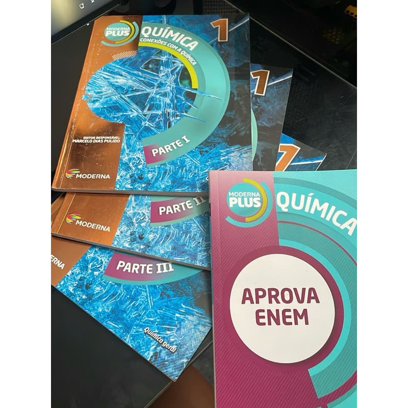 Kit Livros Química Moderna Plus 1 – Partes I, II e III + Aprova ENEM