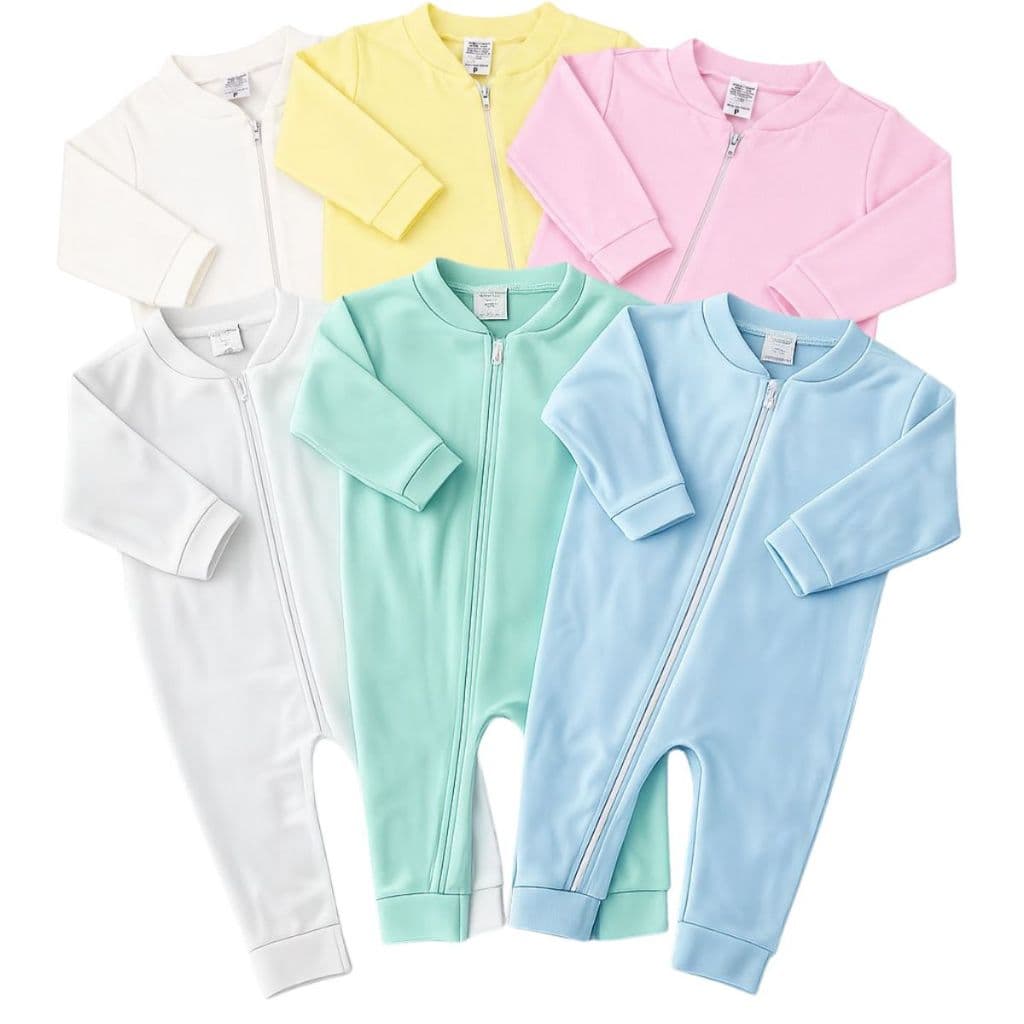 Kit C/3 Macacão de Bebê Malha Canelada Com Ziper Confortavel Unissex
