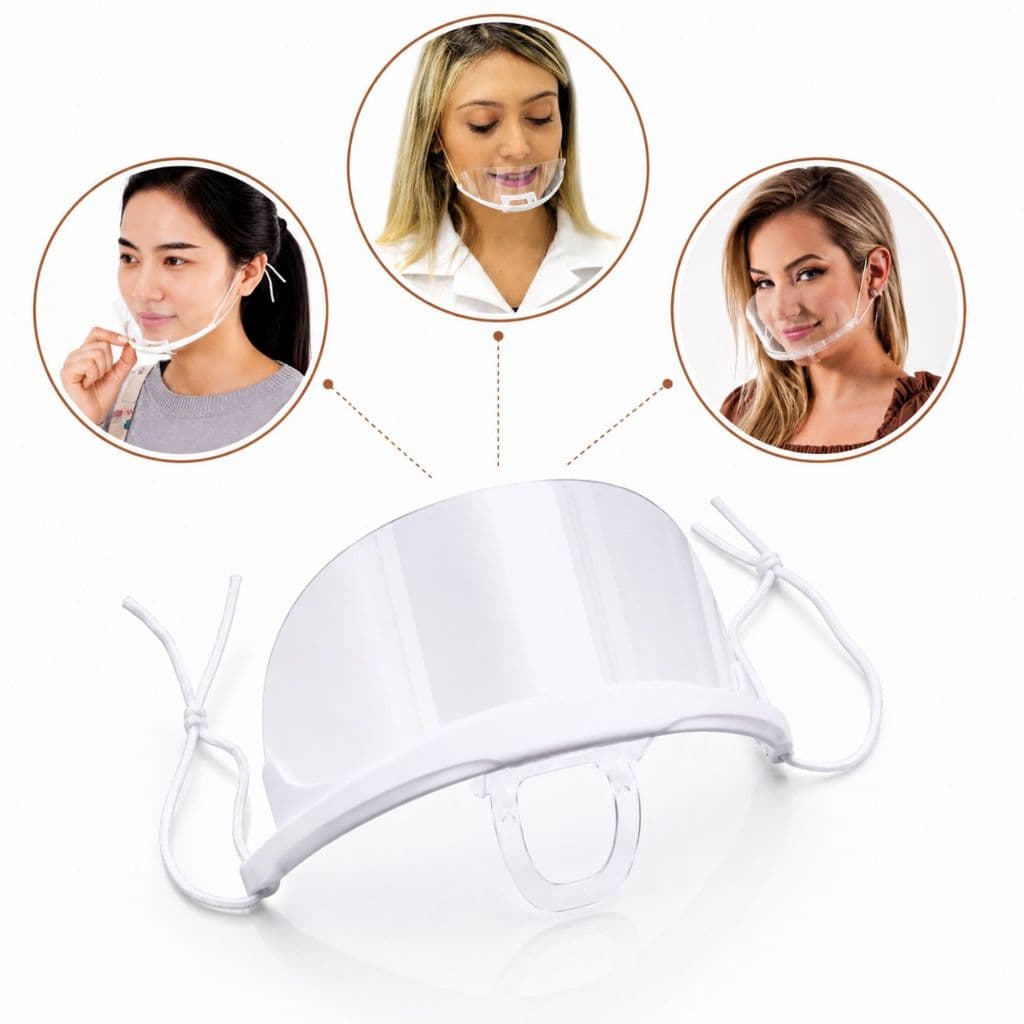 Máscara Acrílica Transparente Estética Maquiagem Manicure Lash Designer Reutilizável Profissional