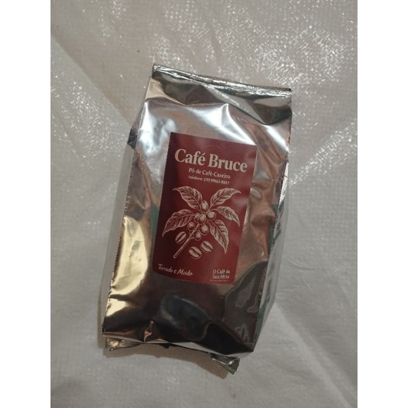 café caseiro torrado e moído pacote de 500 gramas.