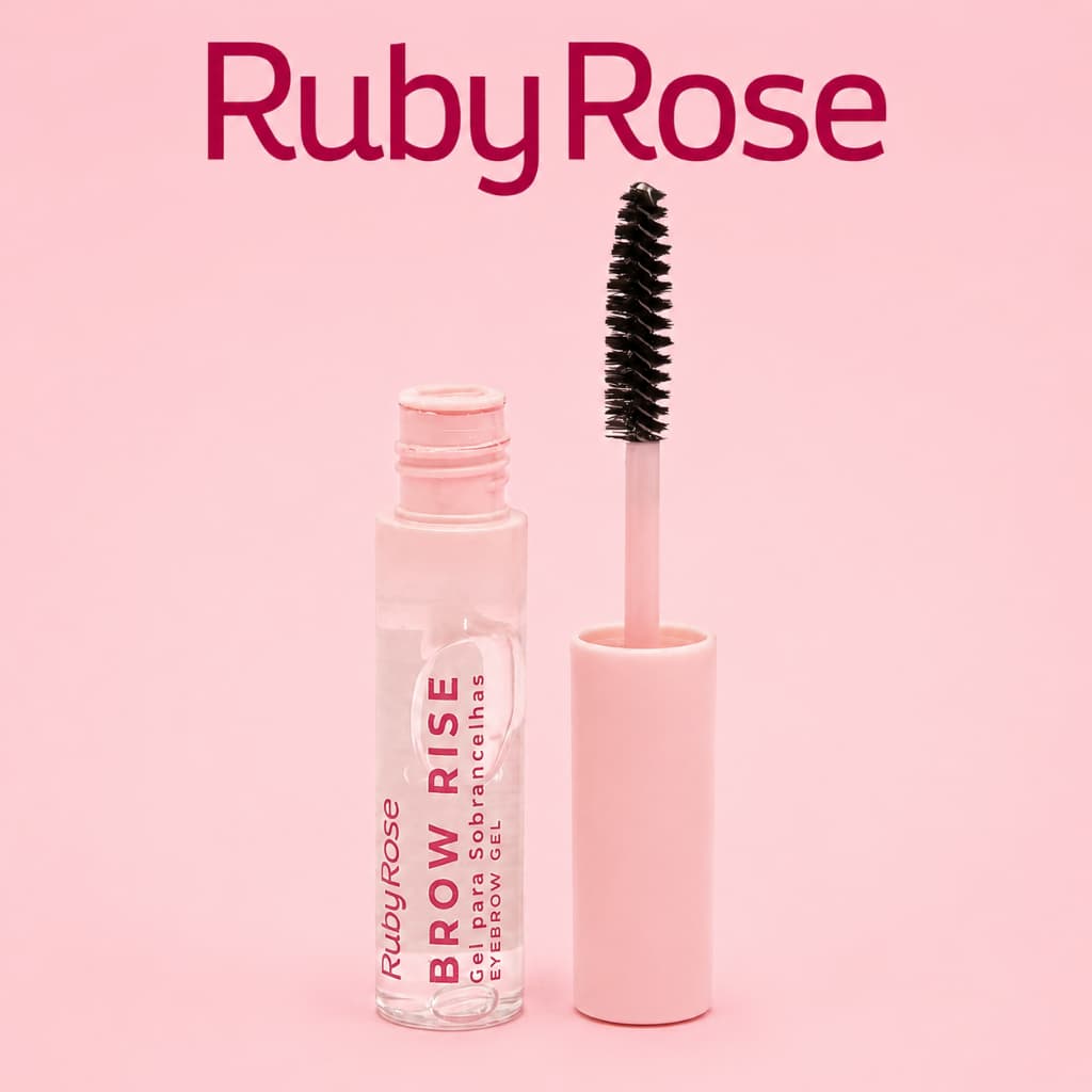 Gel para Sobrancelhas Brow Rise Ruby Rose – Linha Rosa | Fixação e Definição Natural