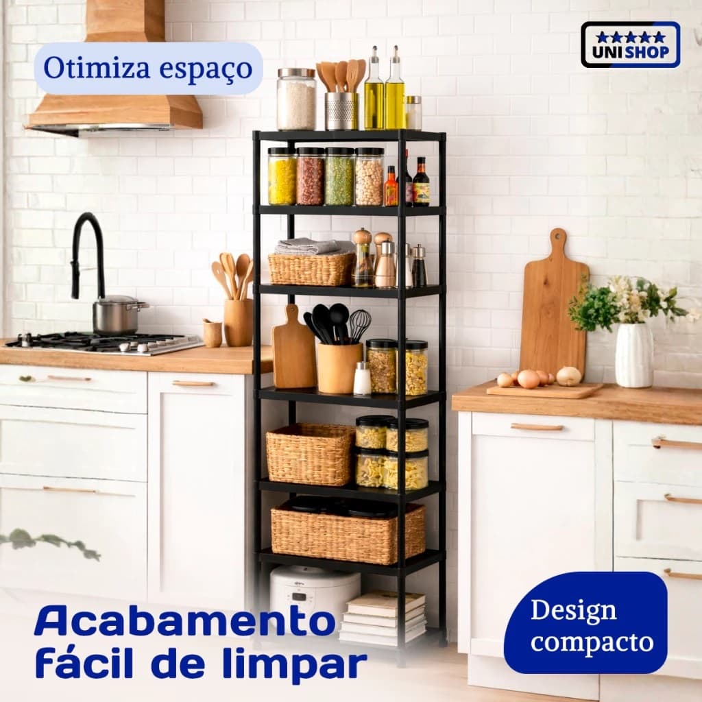 Estante Prateleira Modular Multiuso Organizadora Com Plástico Reforçado - COM PEZINHOS