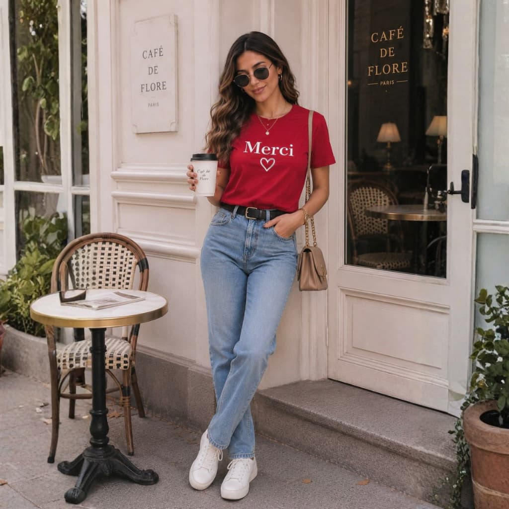 T-shirt Feminina MERCI  100% Algodão Fio 30.1 Penteado - Tamanhos P ao G1| Camiseta Feminina