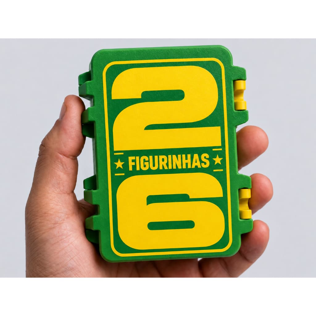 Caixa Porta Figurinhas De Futebol Do Álbum 2026 12x10x5 Cm
