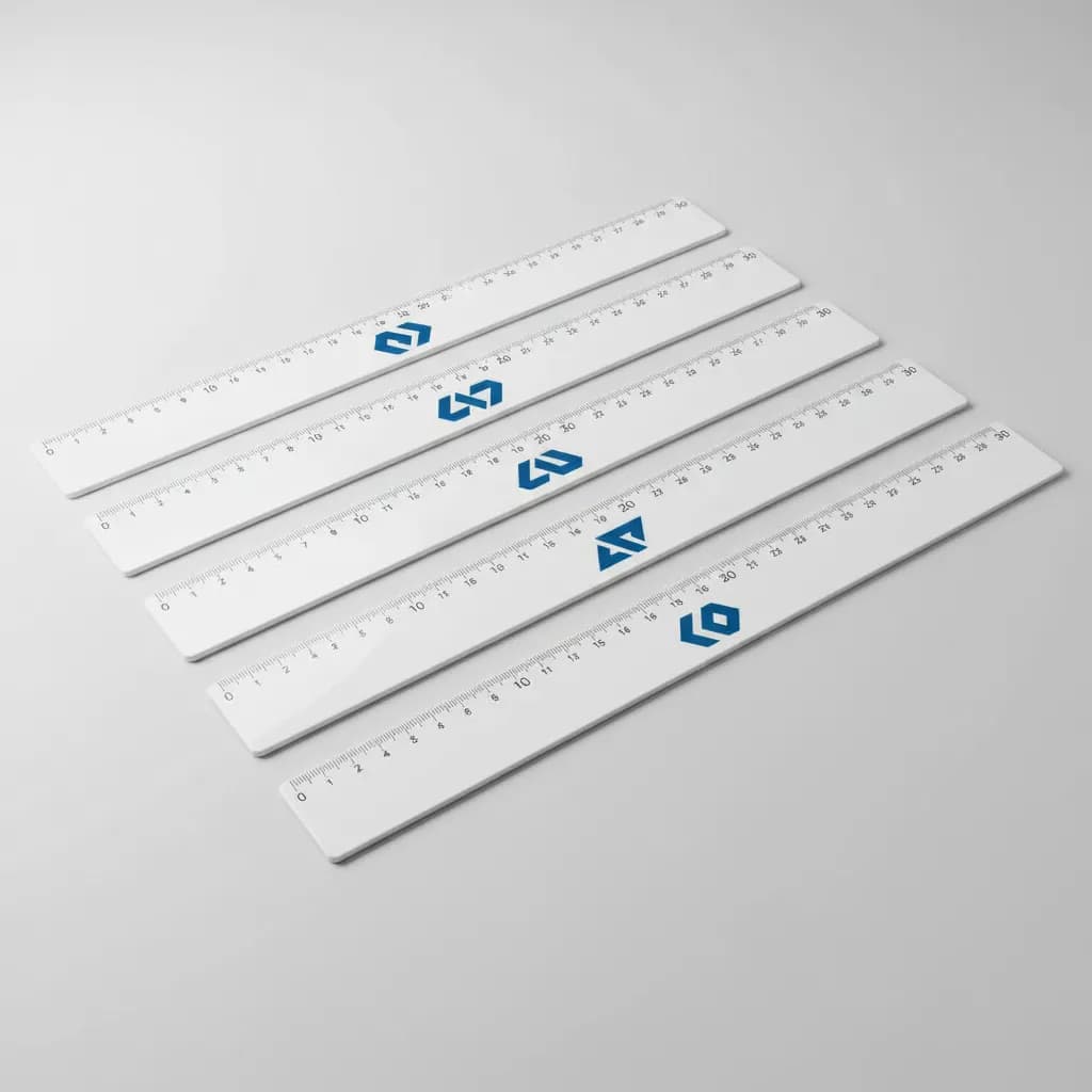 Kit 200 Réguas Plásticas 30 cm Com Logo Personalizadas