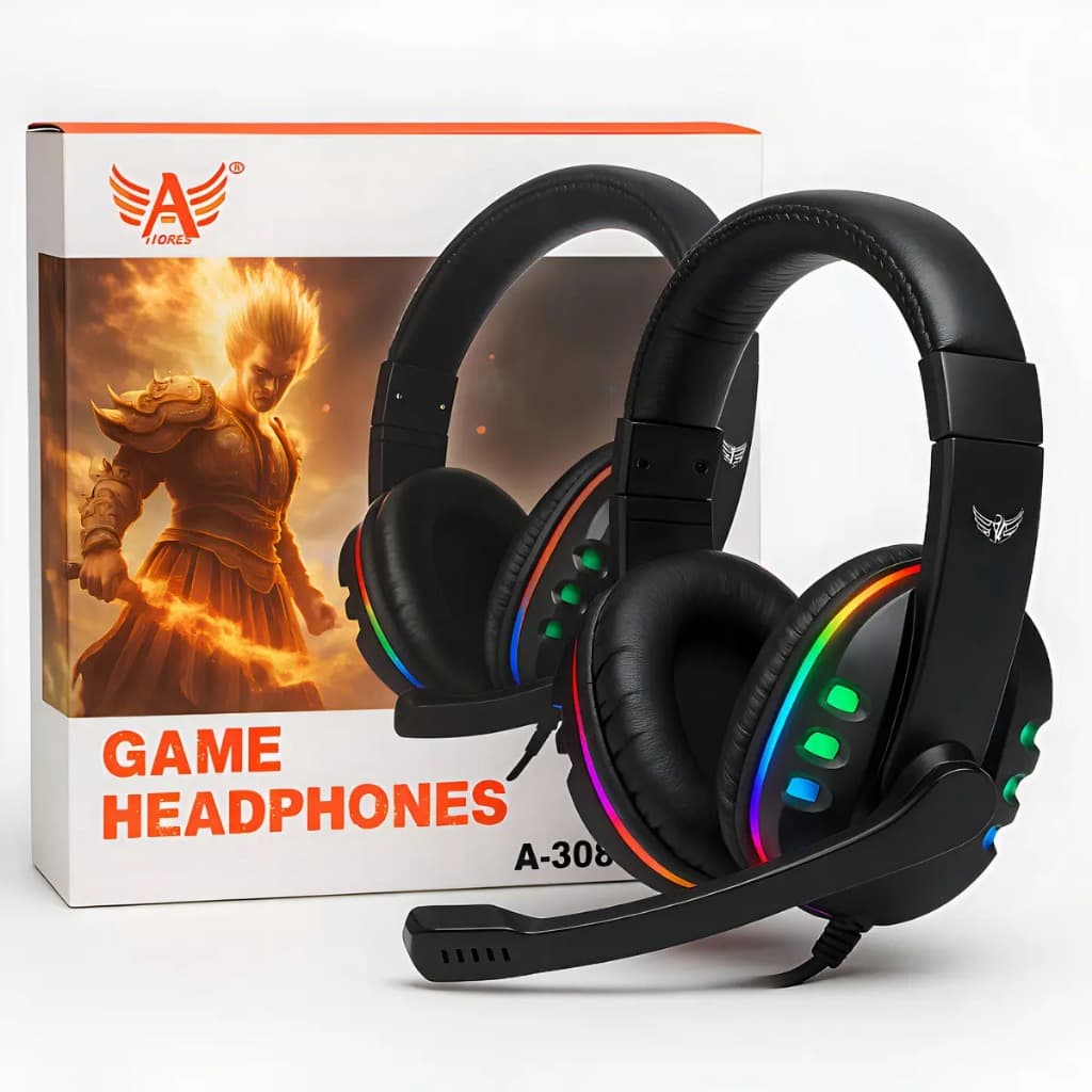 Fone Gamer Altomex AL-308 Preto com Microfone e LED