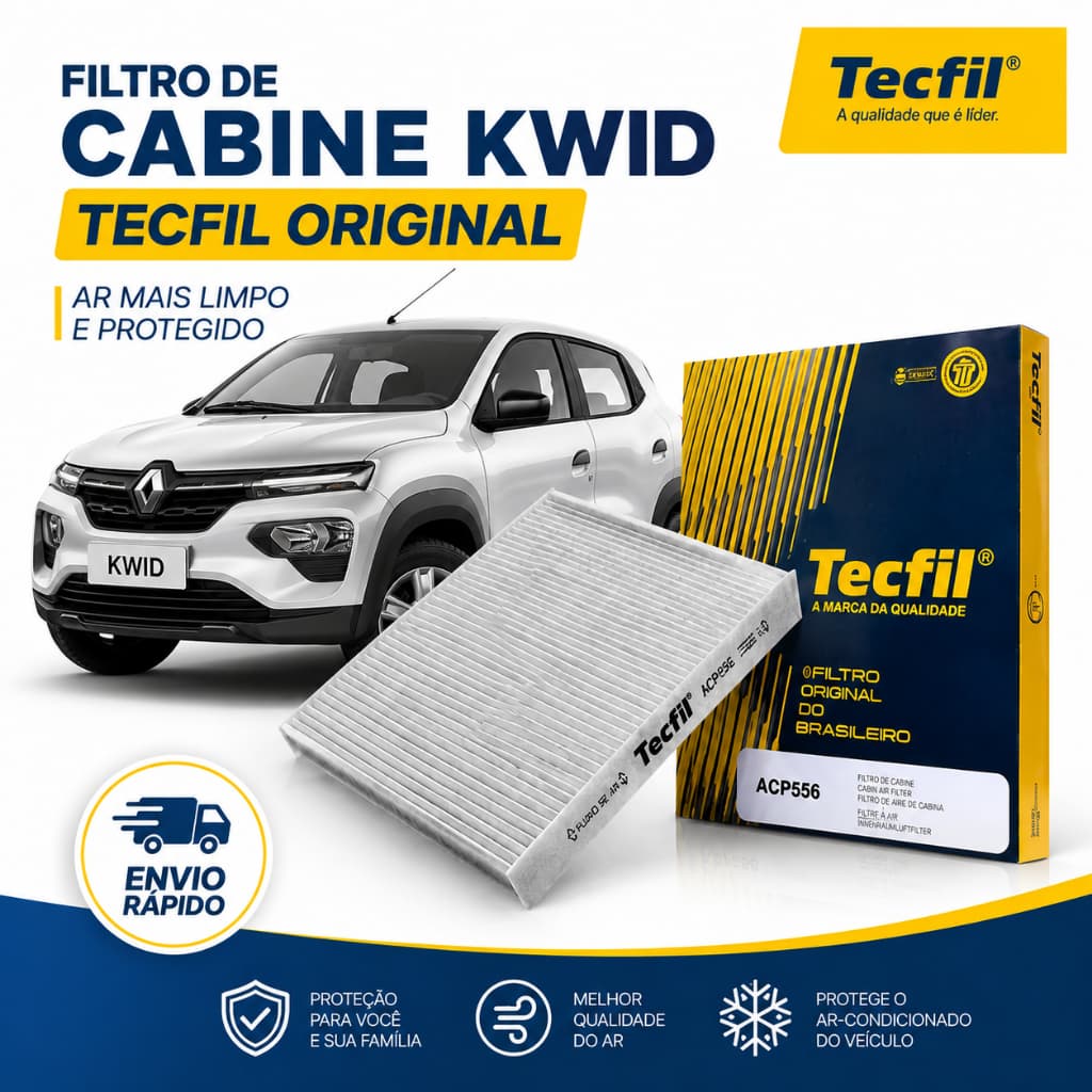 Filtro Ar Cabine Renault Kwid 1.0 12v 2017 A 2025 Tecfil ACP556 Original