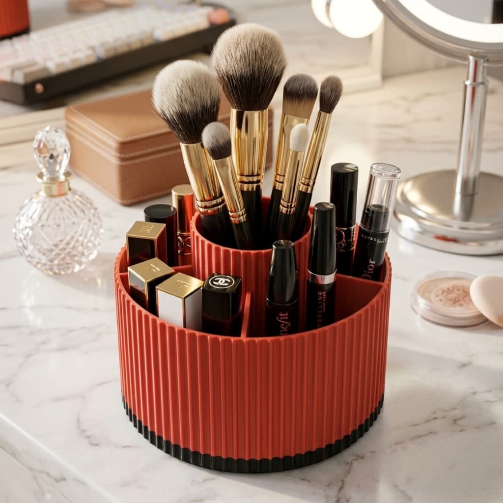 Organizador de Mesa/Suporte Organizador Giratório 360°  Maquiagem/Canetas/Pincéis