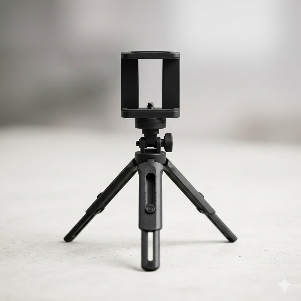 Mini Tripé 2 em 1 Suporte Celular Câmera Mesa Vlog Selfie Ajustável 22cm