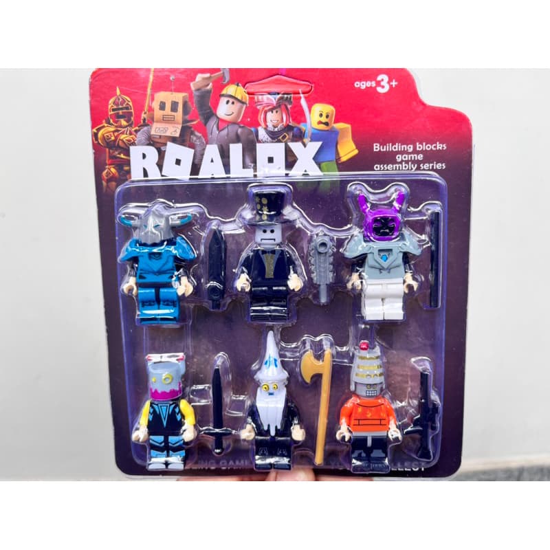 Kit mini legos Roblox 6 Bonecos diferentes com acessórios