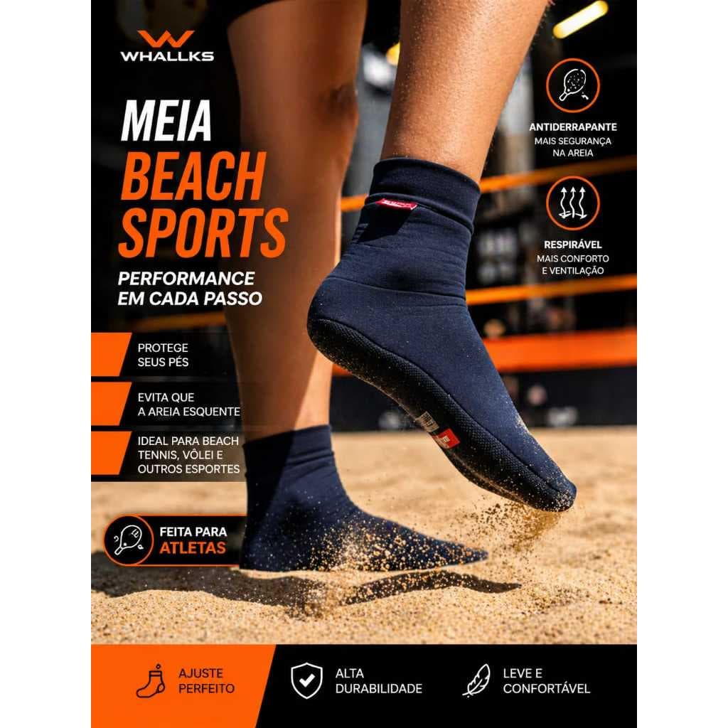 Meia Sapatilha Beach Tennis Neoprene Antitérmica Volei Praia Areia Futvolei Hibrida Termica