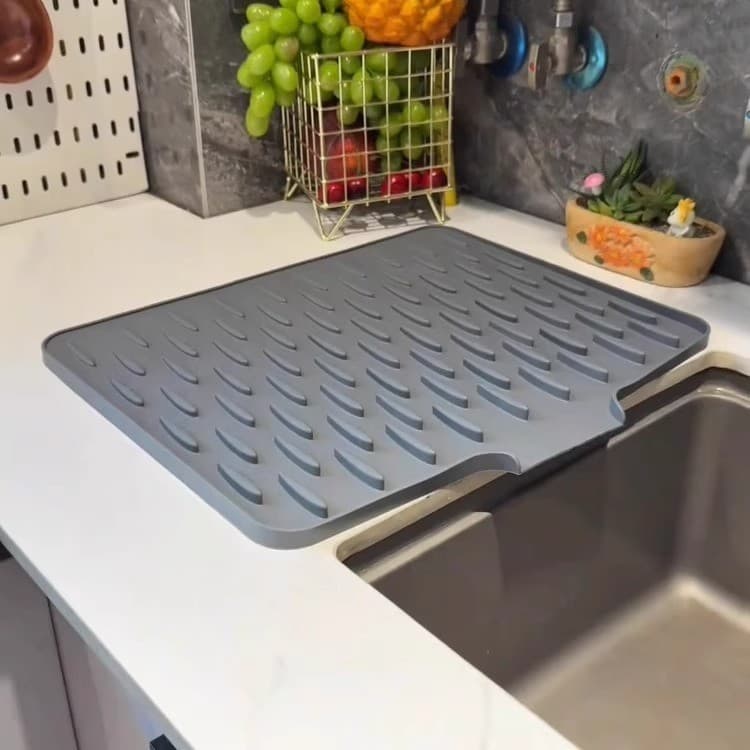 Tapete Escorredor Silicone Louça Pia Cozinha Antitérmico Antiderrapante Descanso Panela