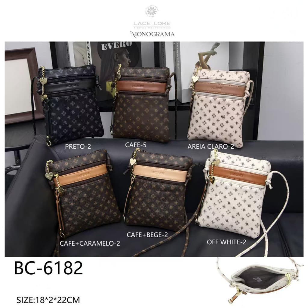 Bolsa Transversal Feminina Lace Lore Porta Celular Tiracolo Mini BC - 6182