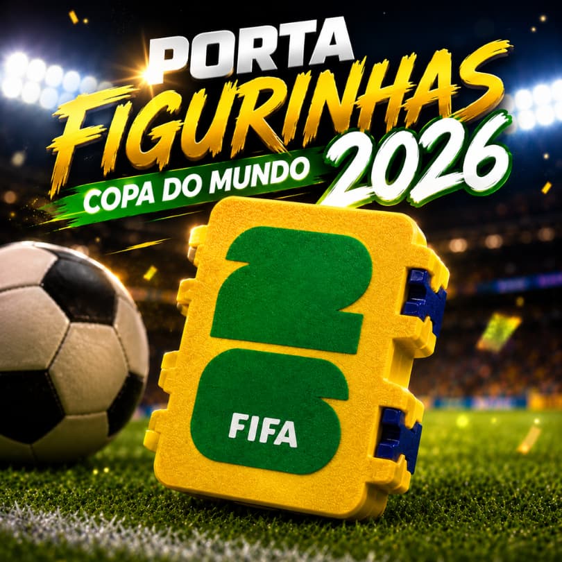 Porta figurinhas Copa do mundo 2026 , caixa organizadora de figurinhas