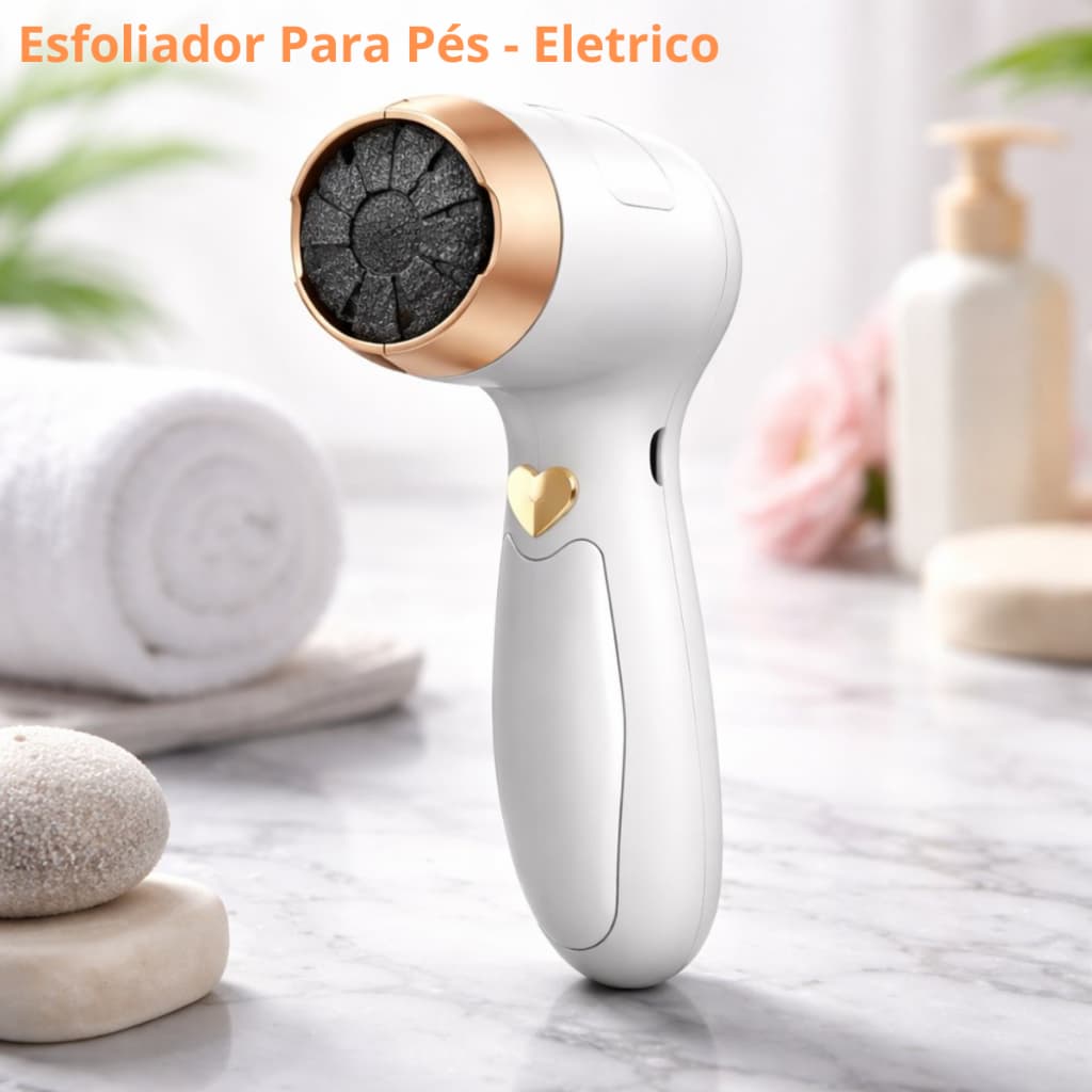 Esfoliador Lixador de Pes Elétrico Removedor Tira Calos Lixa Pedicure Portátil