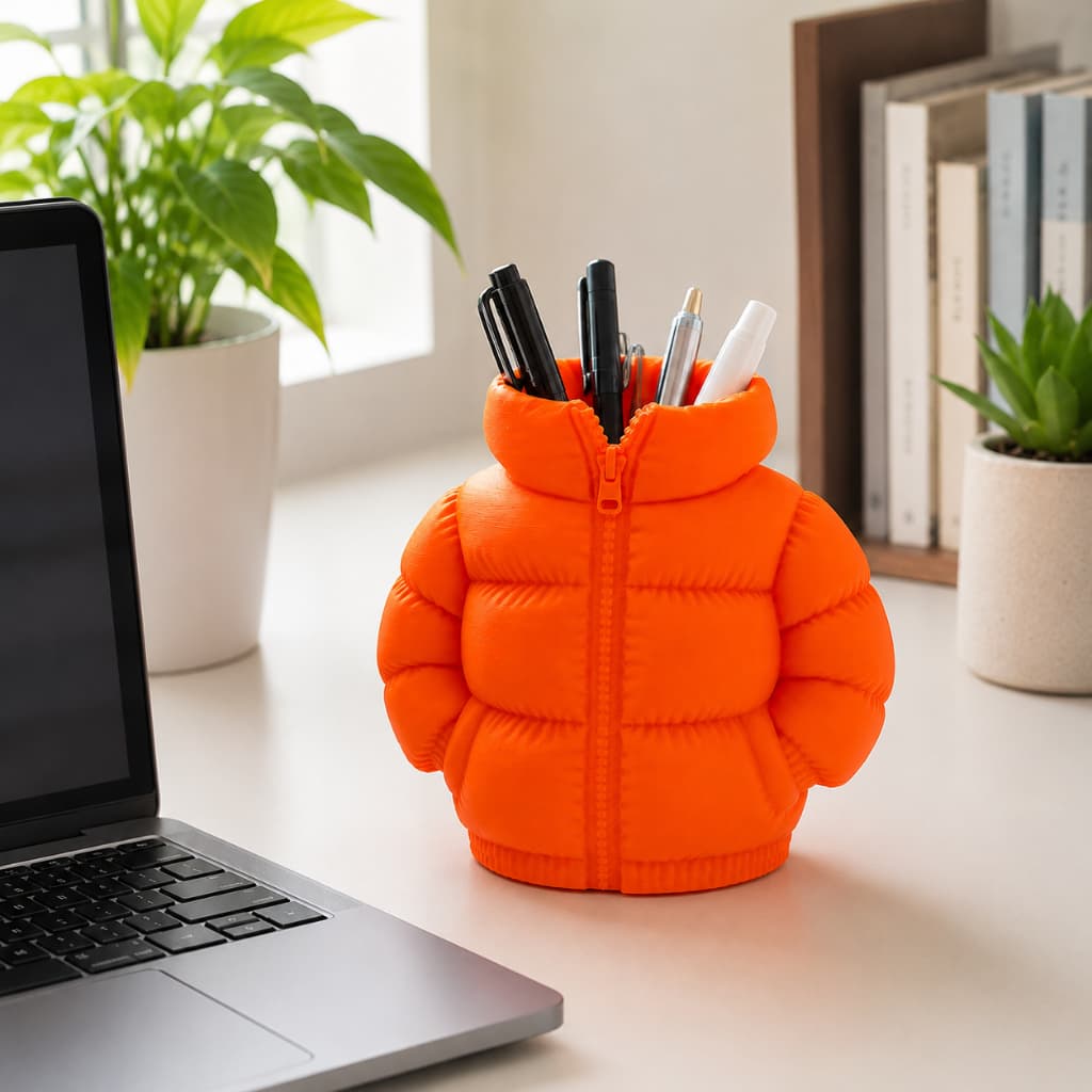 Porta Canetas Jaqueta Casaco Organizador  Mesa Escritório Design Moderno Para Home Office Decorativo