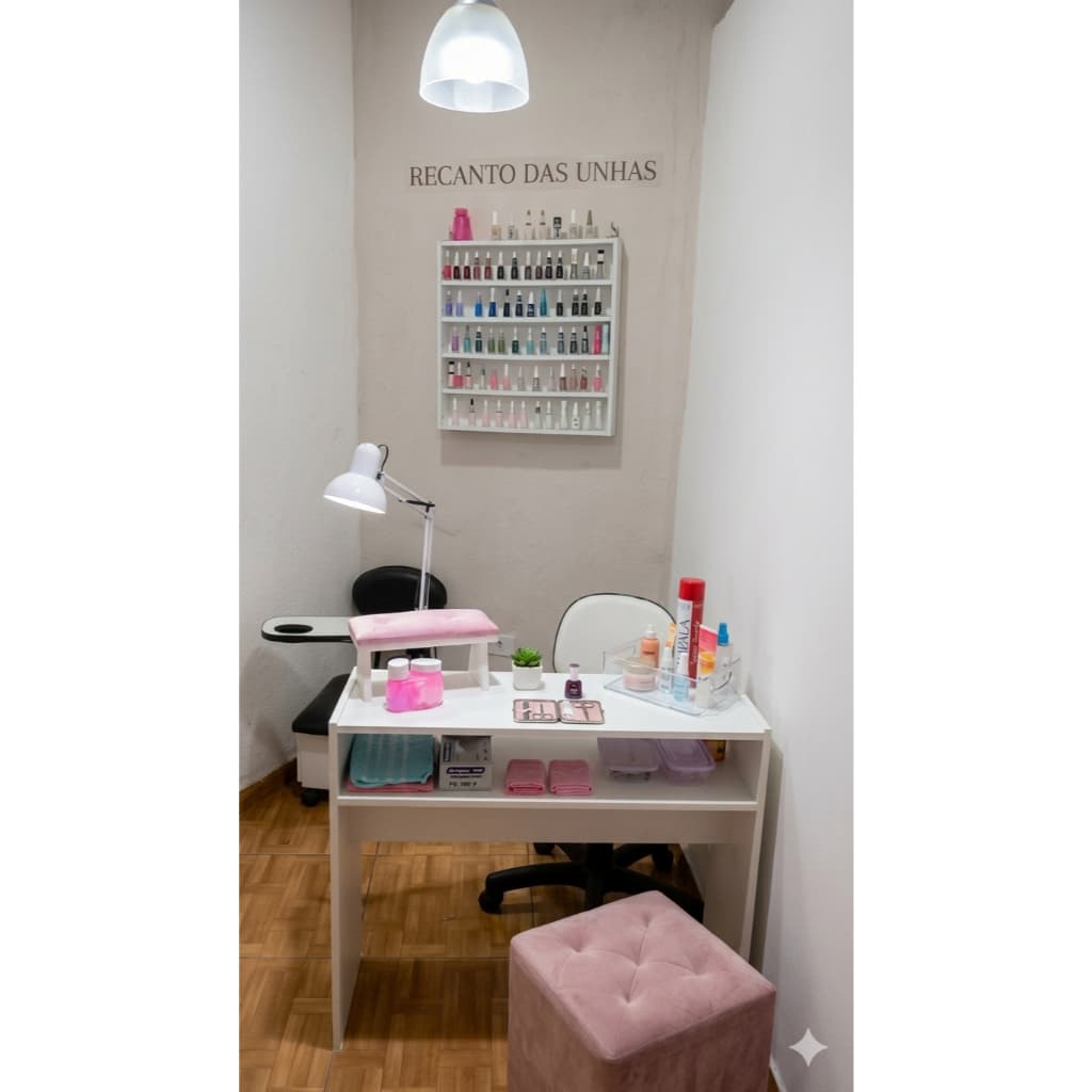 Mesa de Manicure Salão de Beleza em MDF 85x32x78 - Compmovel
