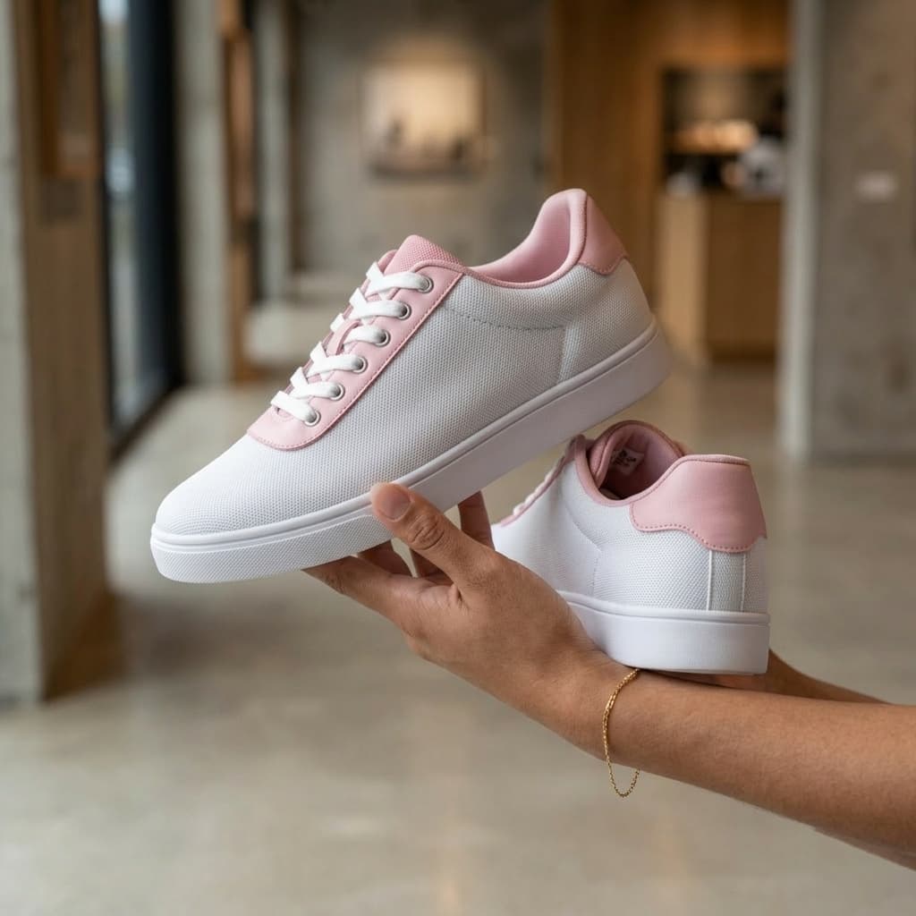 Tênis Casual Branco com Preto Unissex Super Confortável | Leve | Moda Urbana | Do 34 ao 39