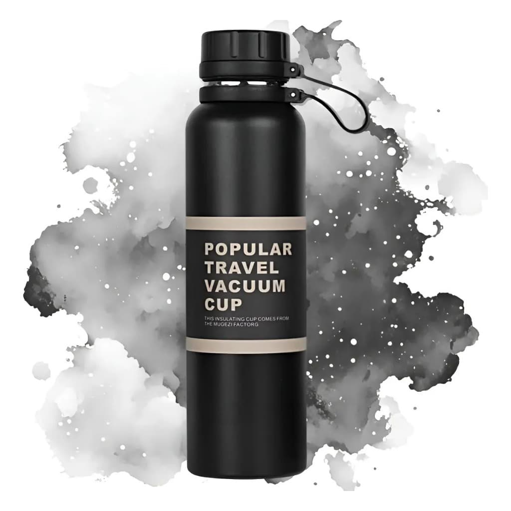 Garrafa Termica Com Dupla Camada De Isolamento Inox 800 Ml Preto