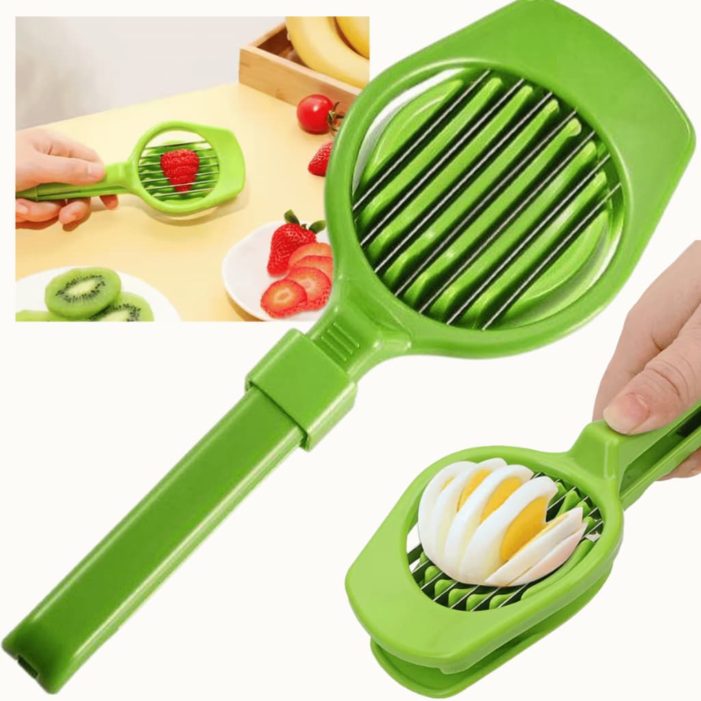 Cortador Compacto Multiuso para Ovo Banana Frutas Fatiar com Precisão Utensílio Prático Cozinha