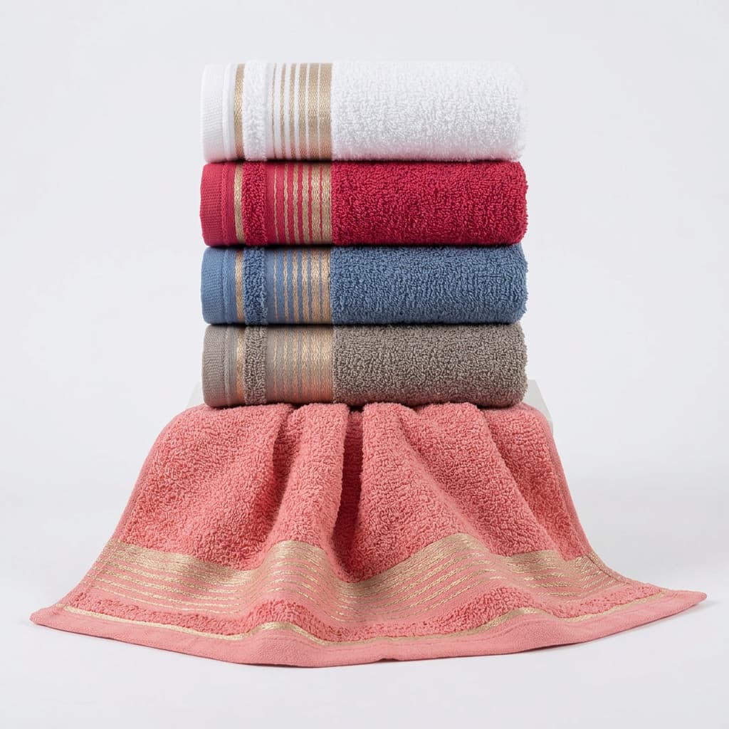 Kit 10 Toalha De Rosto Luxo 100% Algodão Alta Absorção 380g/m²