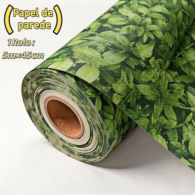 Papel de Parede Madeira 3D Autocolante 5m x 45cm Decoração para Quarto e Sala