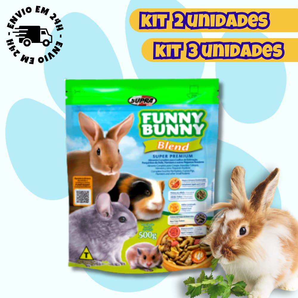 2/3 Funny Bunny 500g Blend Ração para Coelhos, Hamster e Roedores