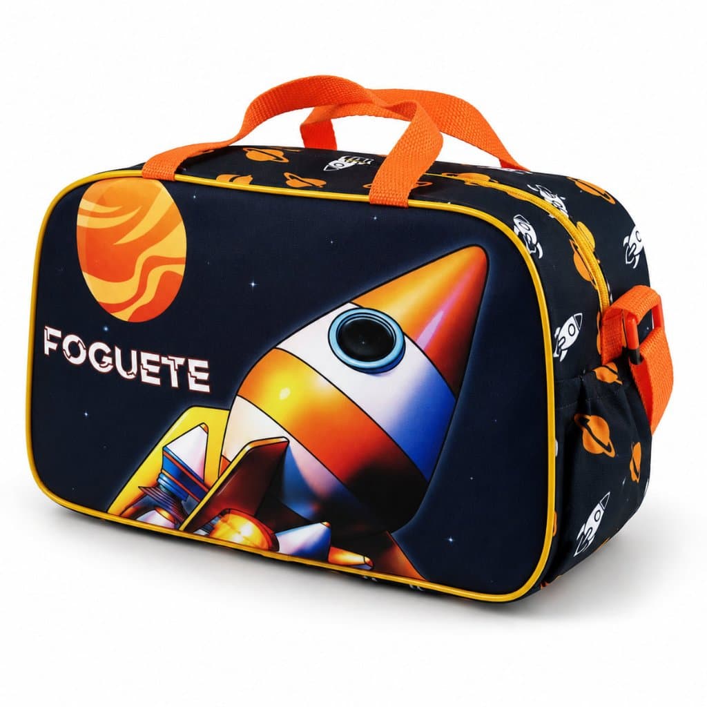 Bolsa Infantil Para Viagem e Passeio Foguete