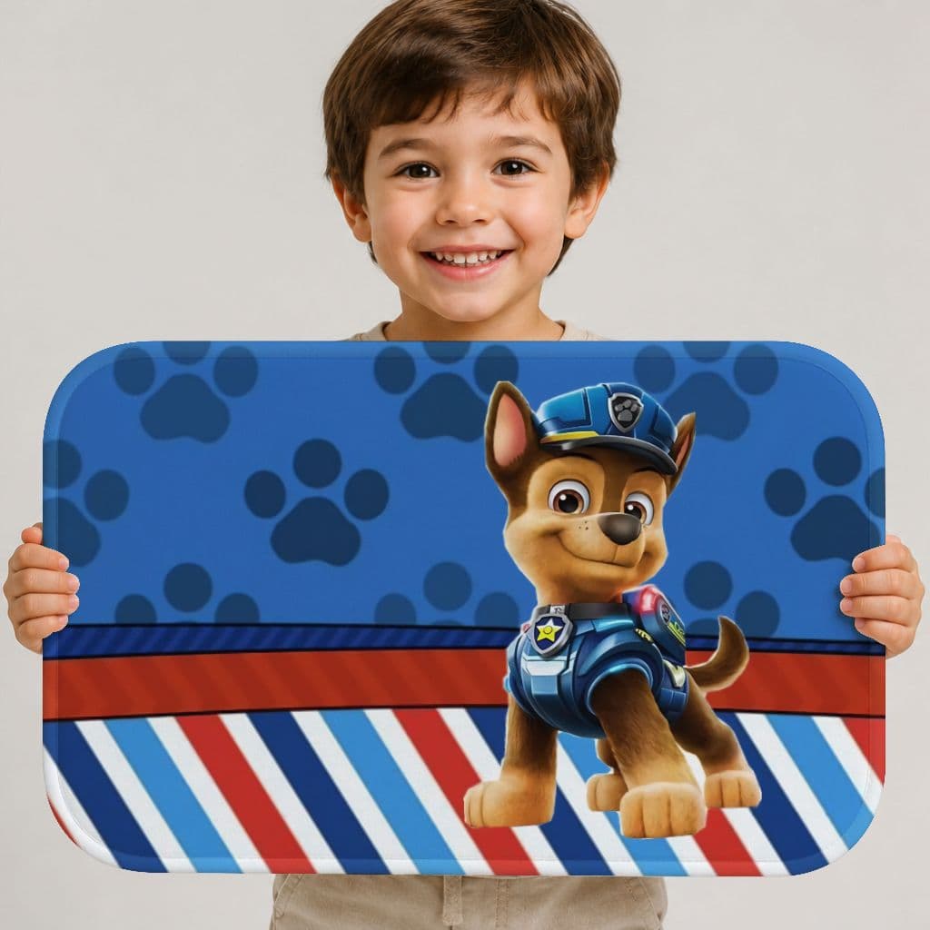 Tapete Chase Infantil Antiderrapante 60x40 Macio Aveludado Alta Qualidade Lavável Decoração Quarto .