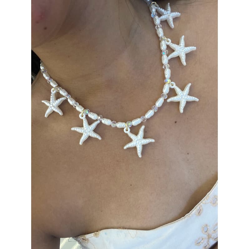 colar estrela do mar, colar para piscina e praia