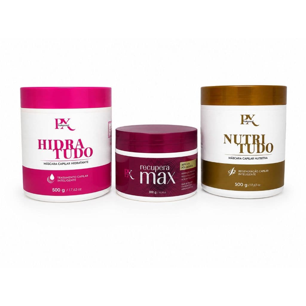 Cronograma Capilar Máscaras Hidratação 500g,Reconstrução 300g Nutrição 500g-PX Professional