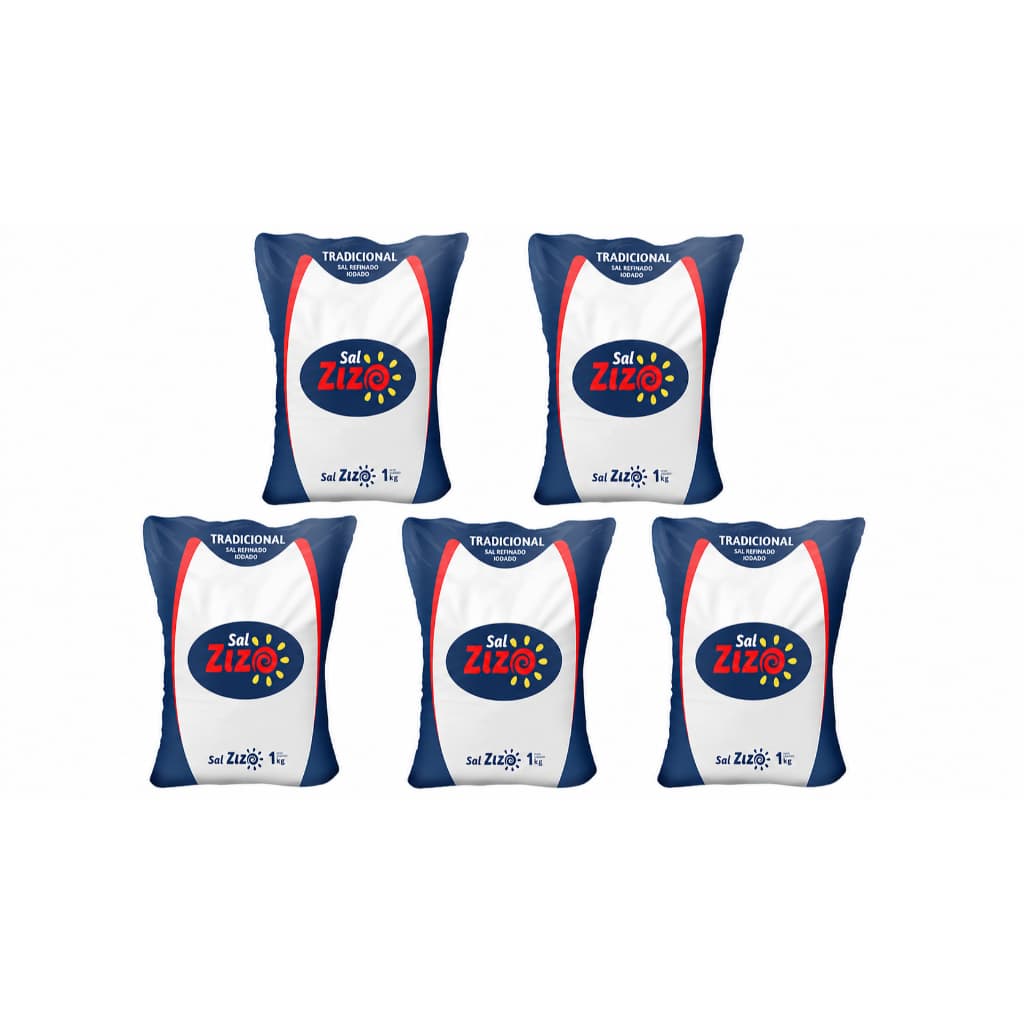 Sal Refinado Zizo 1kg (ESCOLHA A QUANTIDADE)