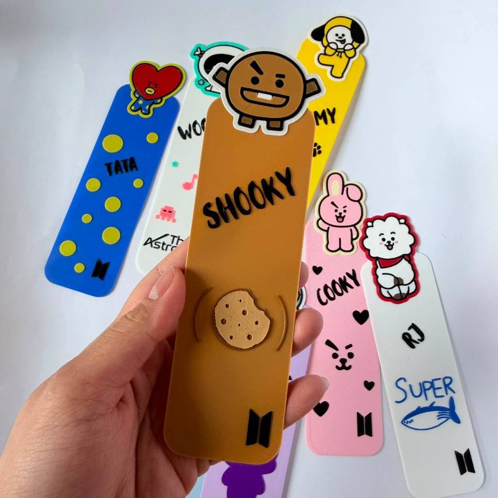 Marca Página Bt21 3d Bookmark Decorativo Para Livros Caderno Kpop BTS