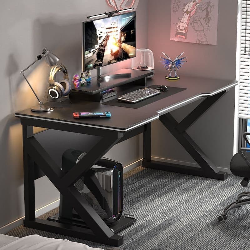 Mesa de jogos com prateleira carbono anti-riscos de para transmissão ao vivomesa para PC