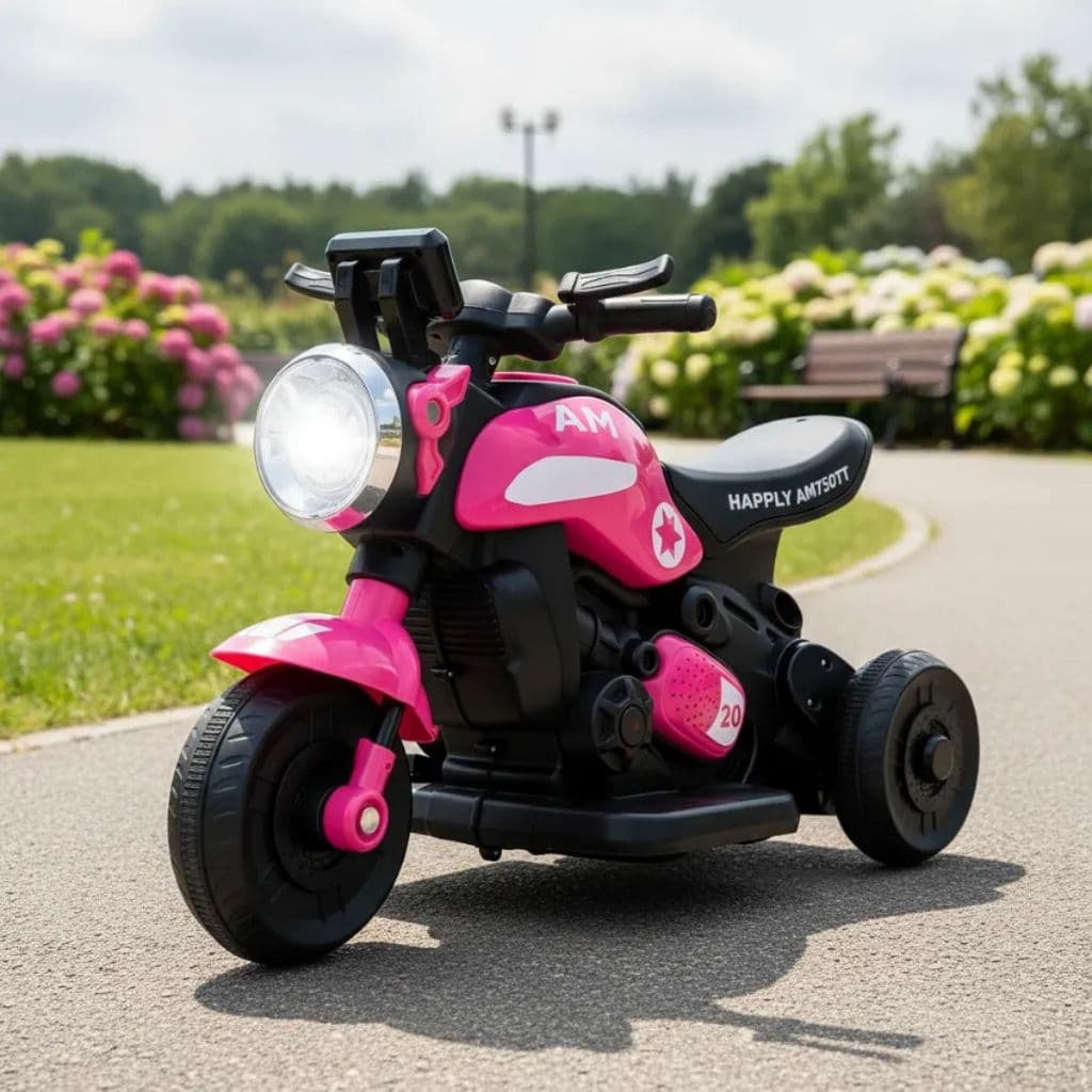 Moto Elétrica Criança Infantil Som Luzes 3 Rodas