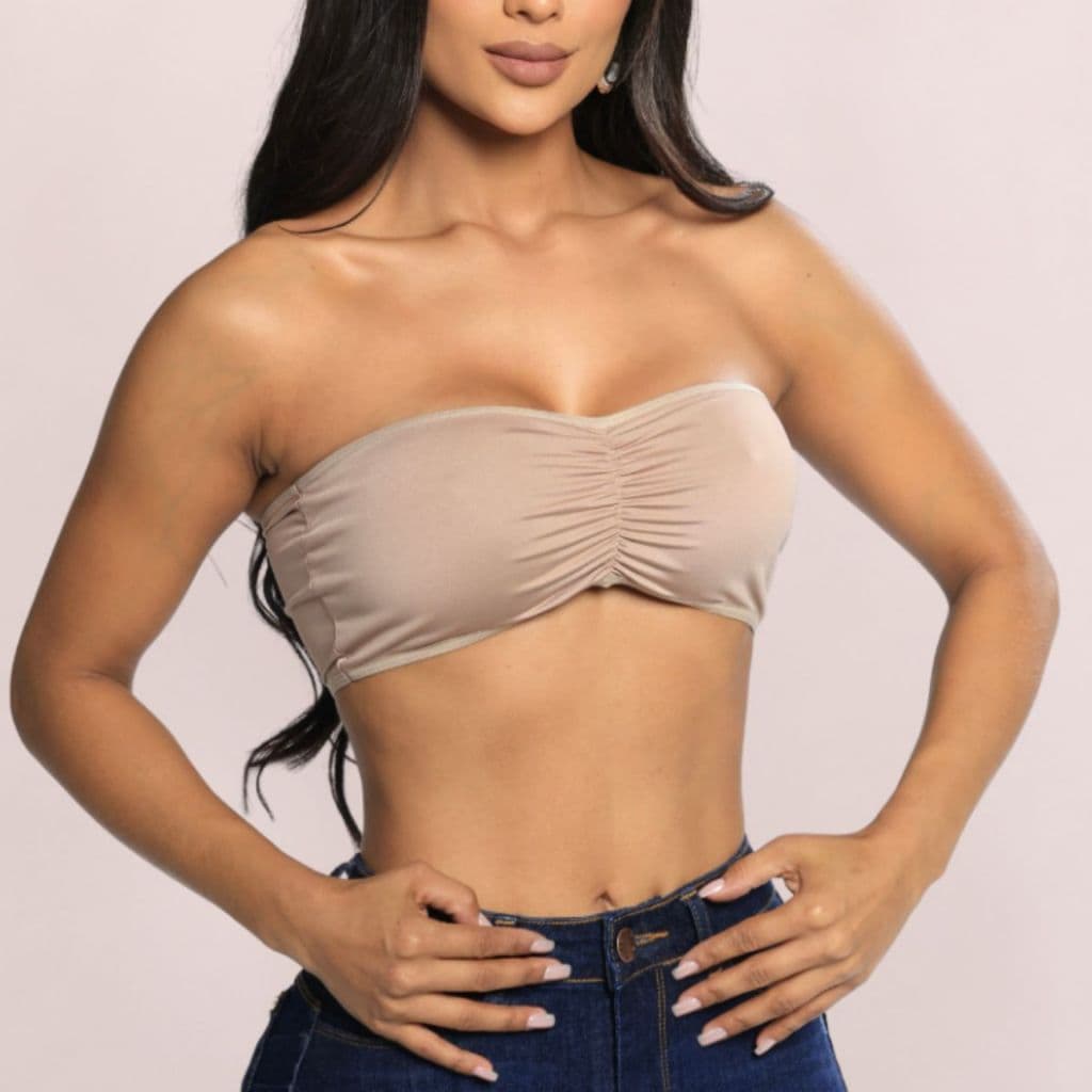 Top Feminino Tomara Que Caia Sem Bojo Sem Costura Uso Diário