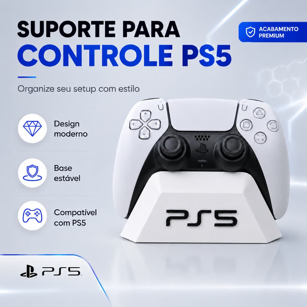 Suporte para Controle PS5 Organizador Gamer Compatível Playstation 5