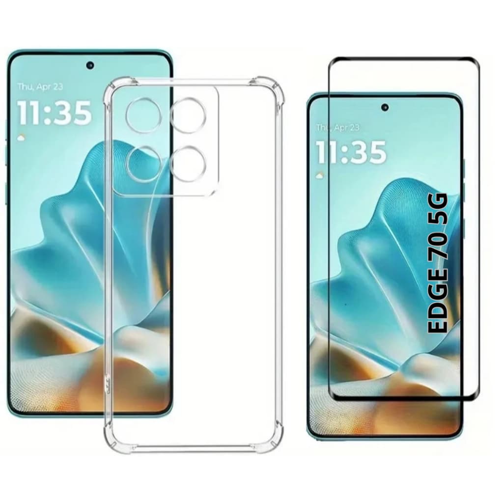 Capa Capinha Anti Impacto + Película Cerâmica Para Motorola Edge 70 5G