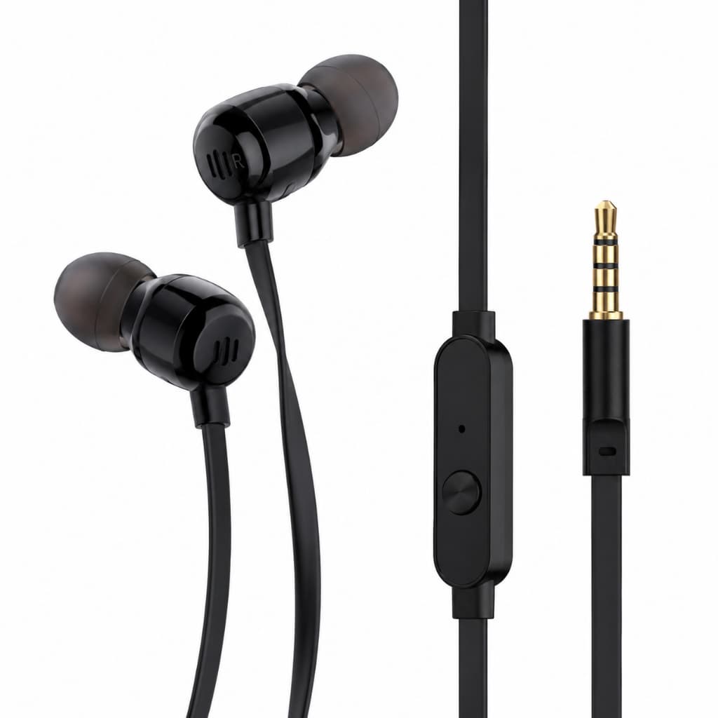 Fone De Ouvido Com Fio P2 3.5mm Intra Auricular Com Microfone Controle De Chamada Preto