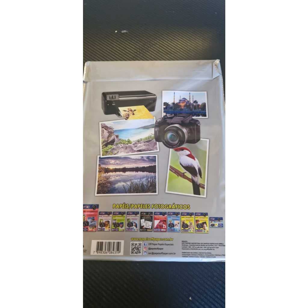 Papel Fotográfico A4 Adesivo 135g Off Paper 20 Folhas Papel Fotografico Adesivo 135g